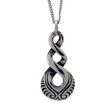 Pewter pendant triple twist