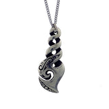 Pewter pendant triple twist