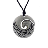 Pewter pendant spiral
