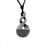 Pewter pendant triple twist