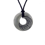 Pewter pendant koru