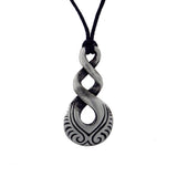 Pewter pendant triple twist