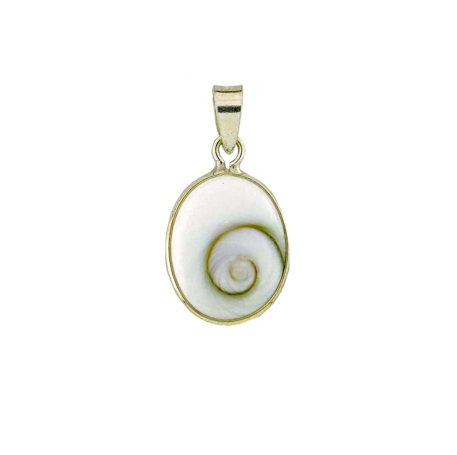 Cats eye pendant oval spiral