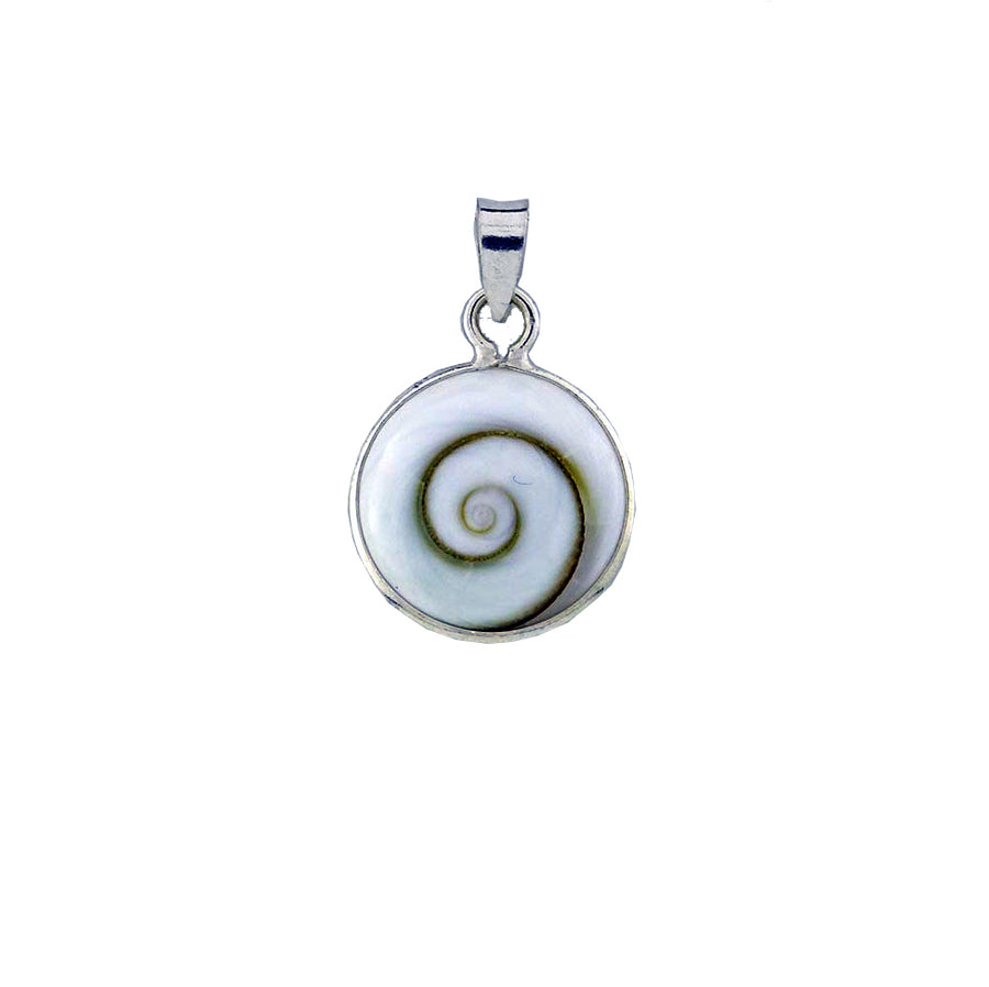 Cats eye pendant spiral round